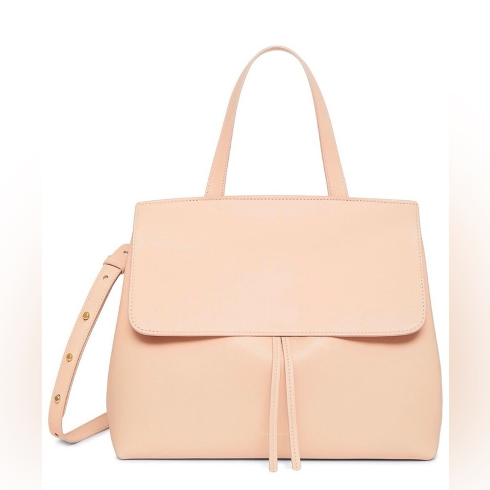 Mansur Gavriel Soft Calfskin Lady Bag 12”w x9.5"h blush pink color made in Italy